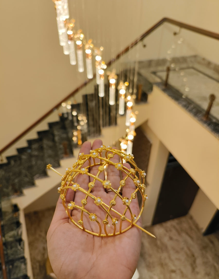 Pearl hair bun accessory