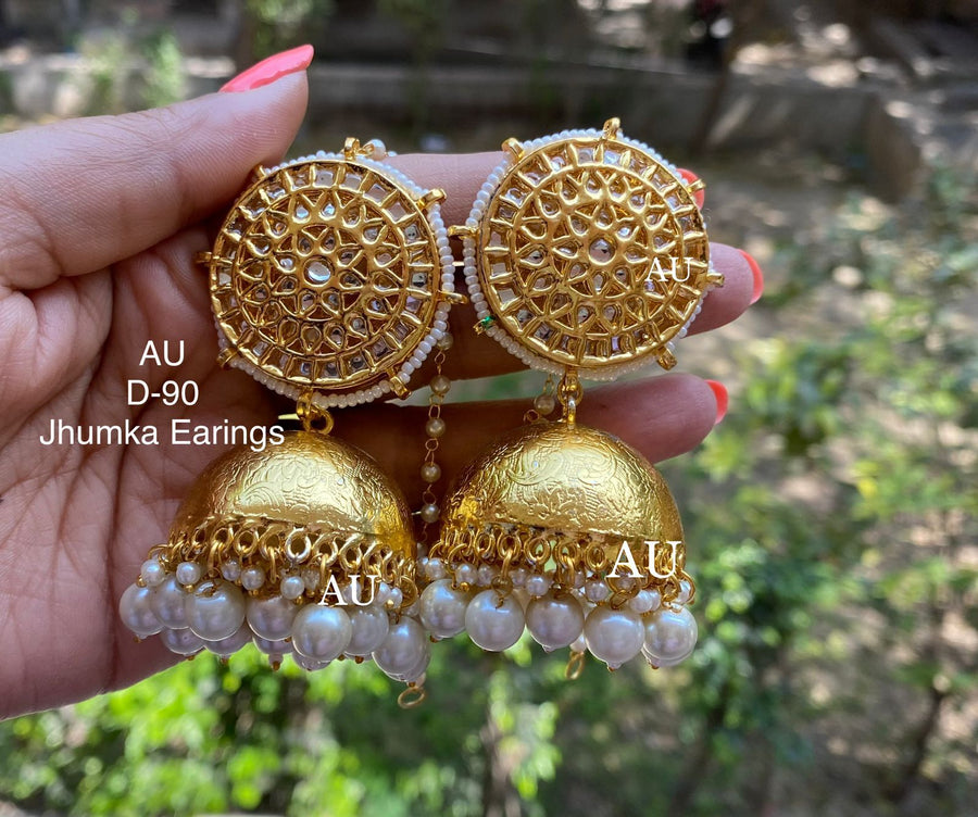 Kundan Jhumkas