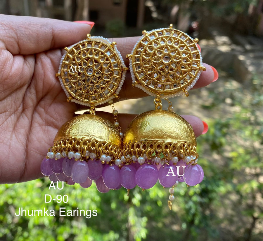 Kundan Jhumkas