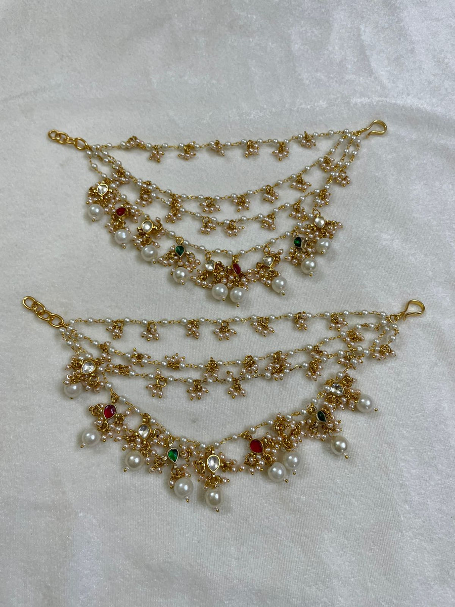 Pachi Kundan Earchain