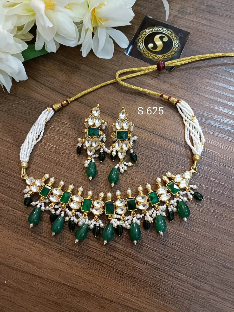 Pachi Kundan Necklace Set