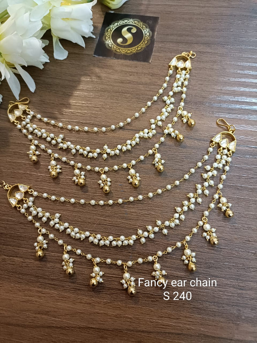 Pachi Kundan Earchain
