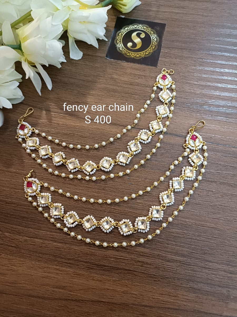 Pachi Kundan Earchain