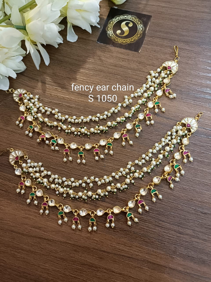 Pachi Kundan Earchain
