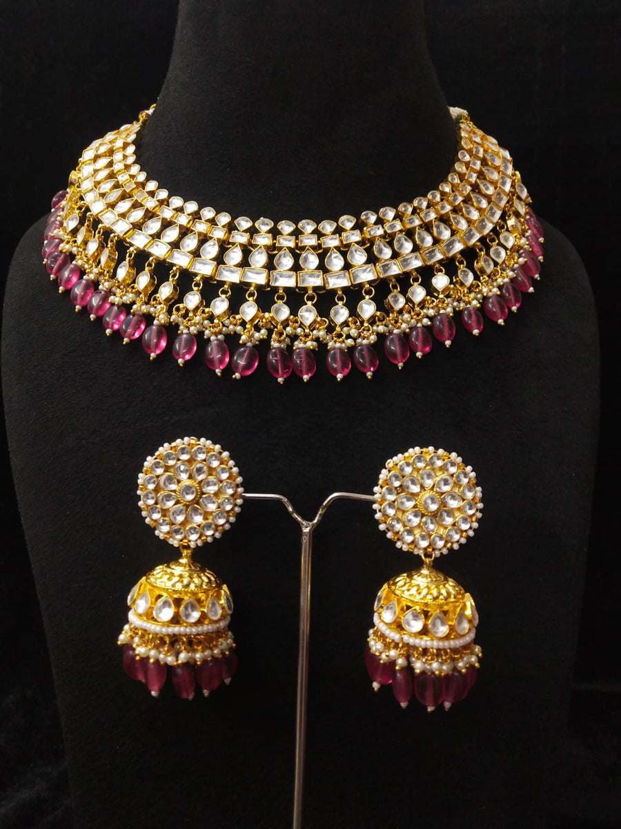 Pachi Kundan Necklace Set.
