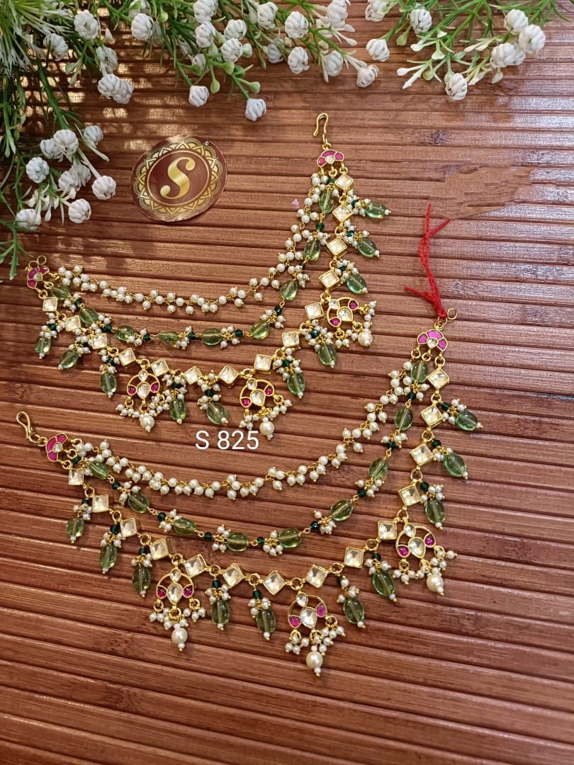 Pachi Kundan Earchain