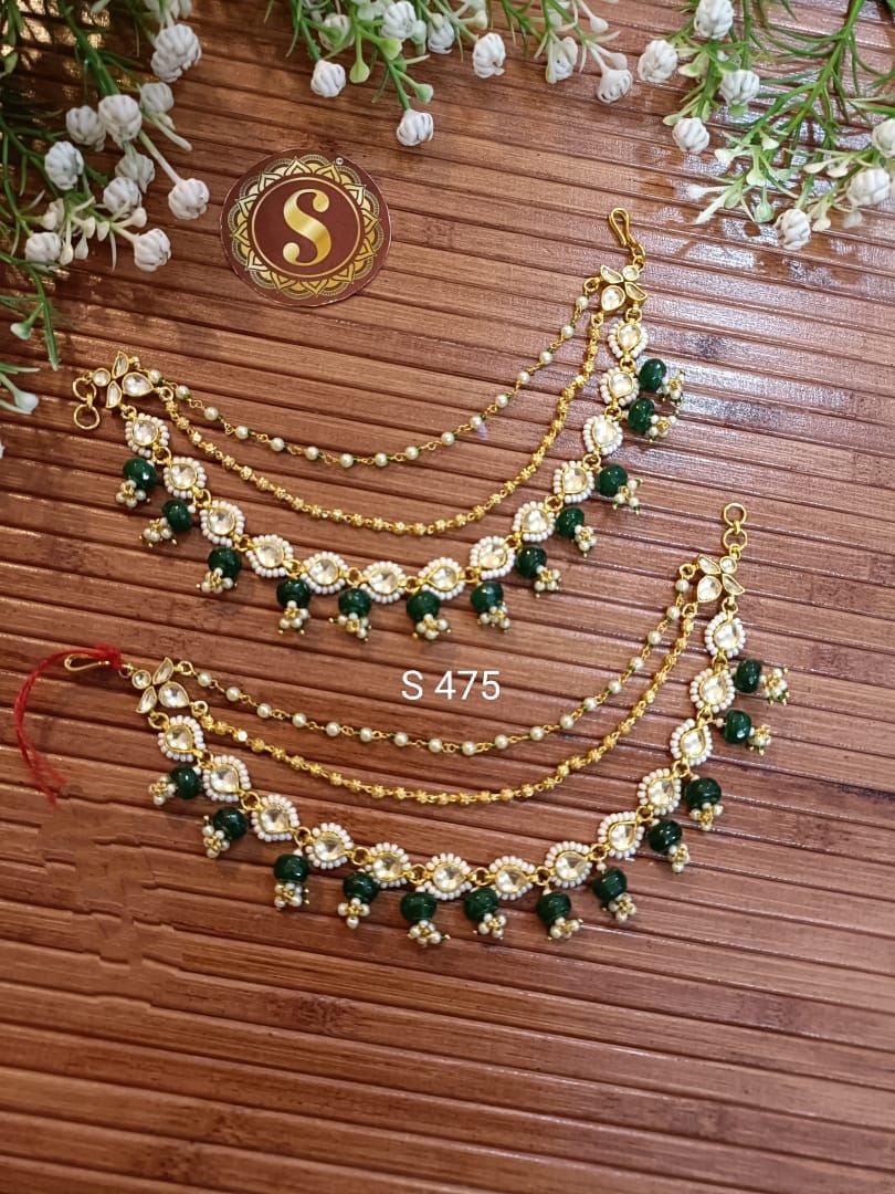 Pachi Kundan Earchain