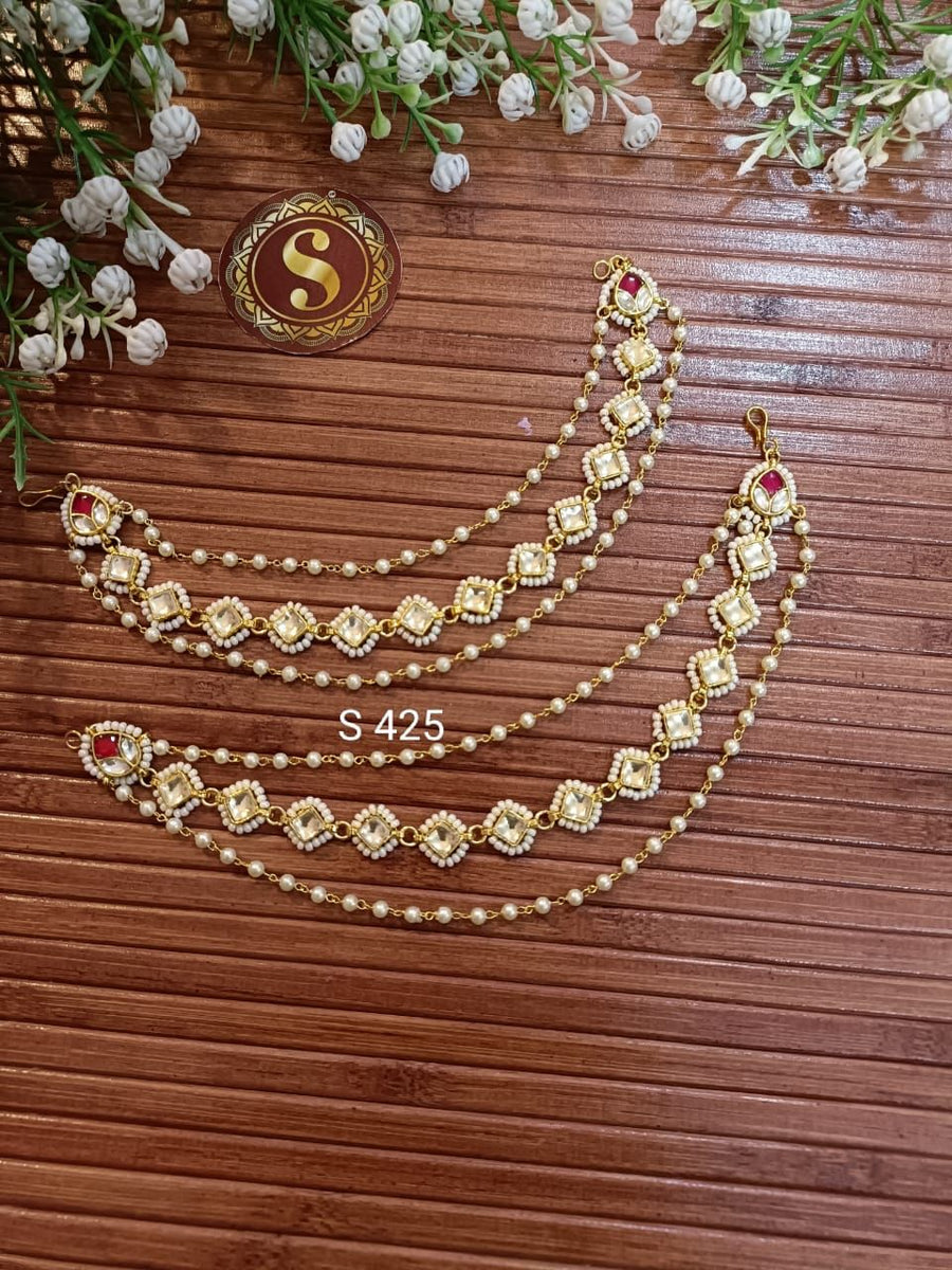 Pachi Kundan Earchain