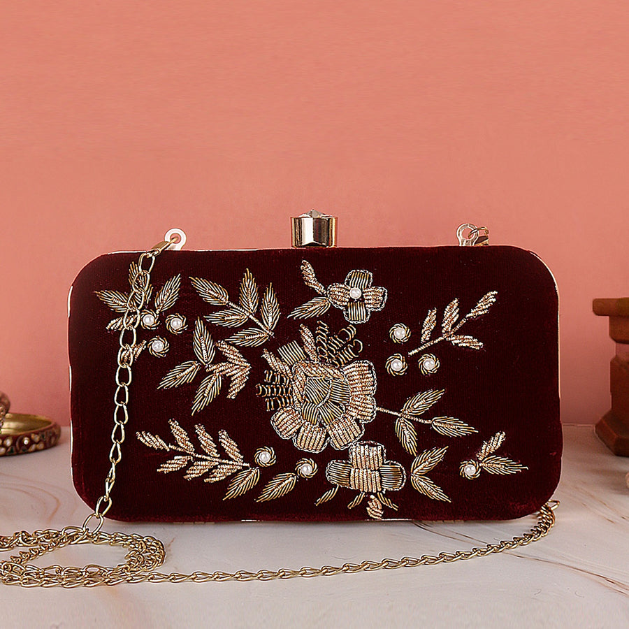 Embroidered Clutch