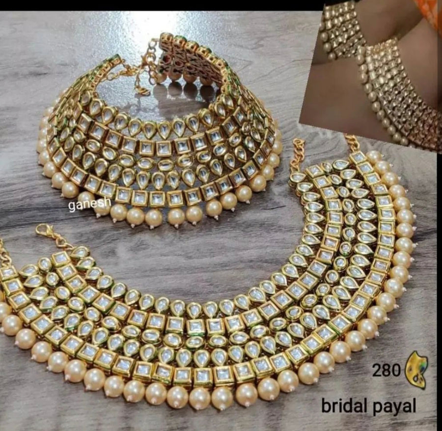 Kundan Anklets