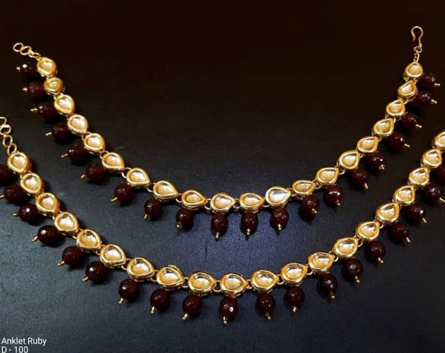 Kundan Anklets