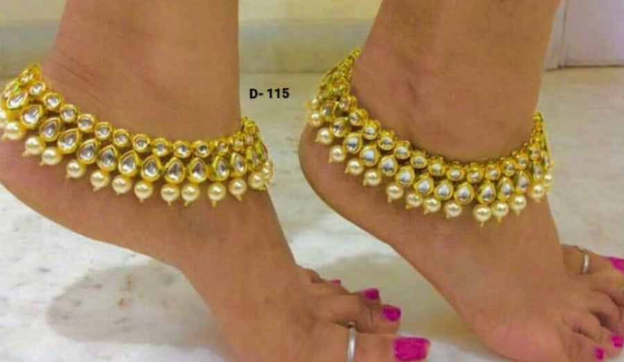 Kundan Anklets