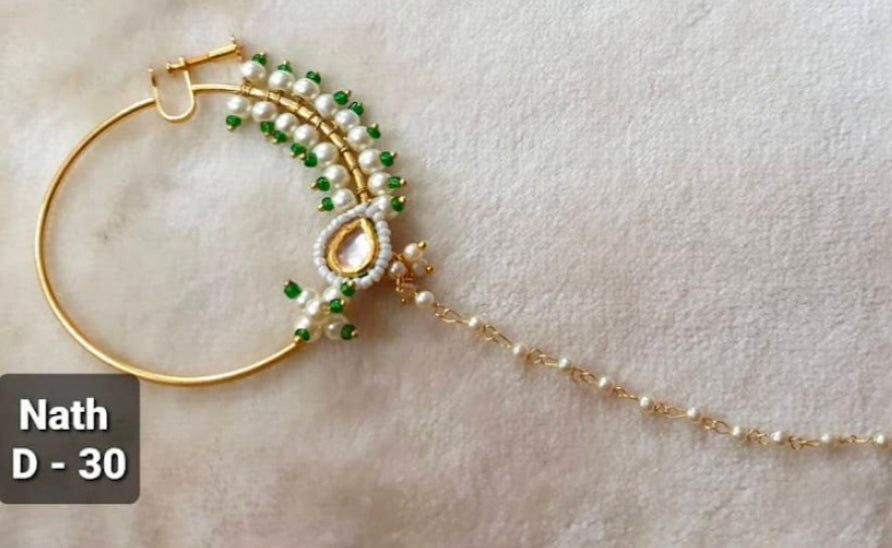 Kundan Bridal Nath With screw