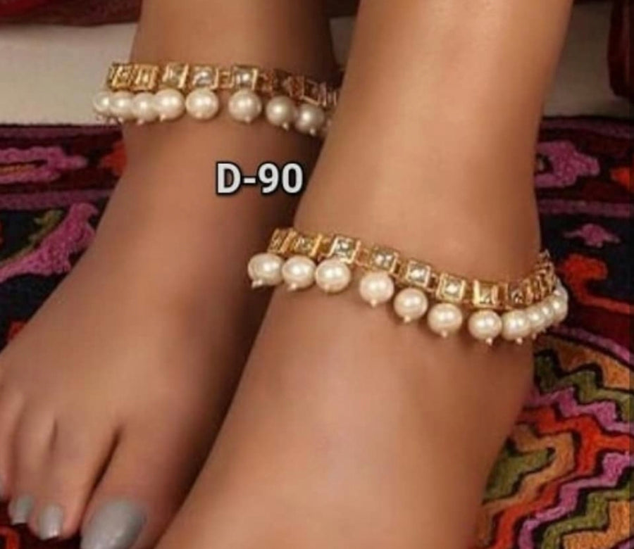 Kundan Anklets