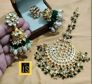 Kundan Earrings and Maangtikka