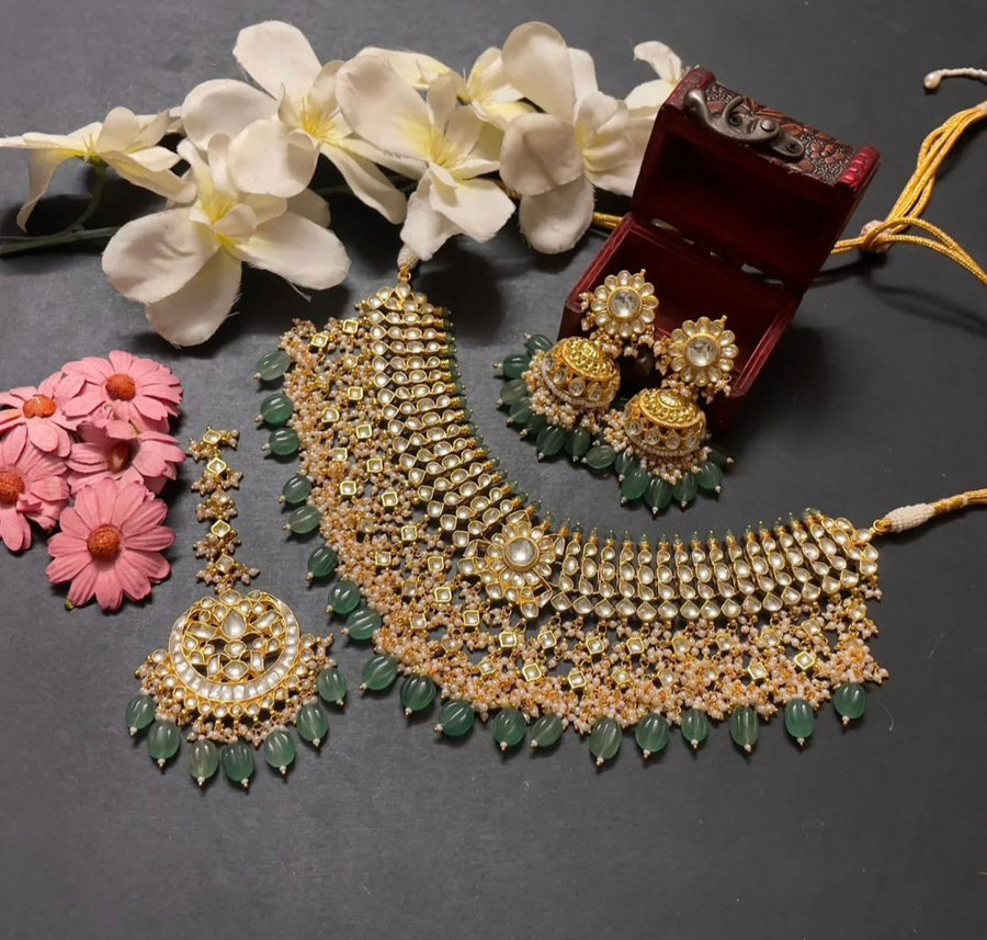 Pachi Kundan Bridal Set