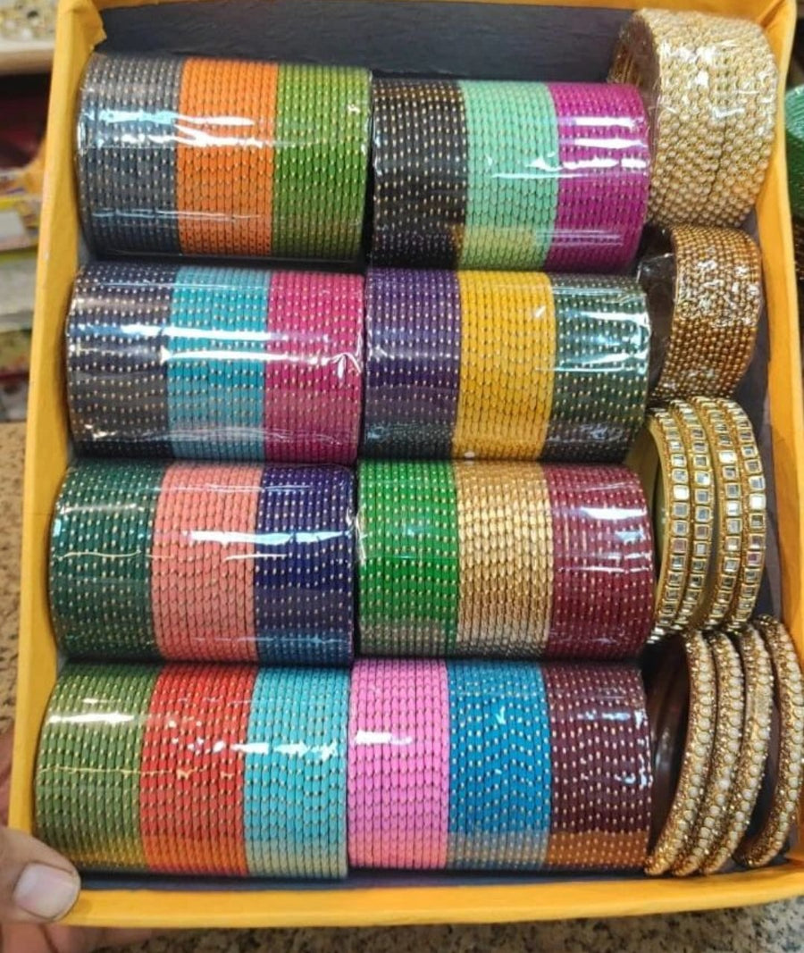 Matte dotted Bangles Combo Box