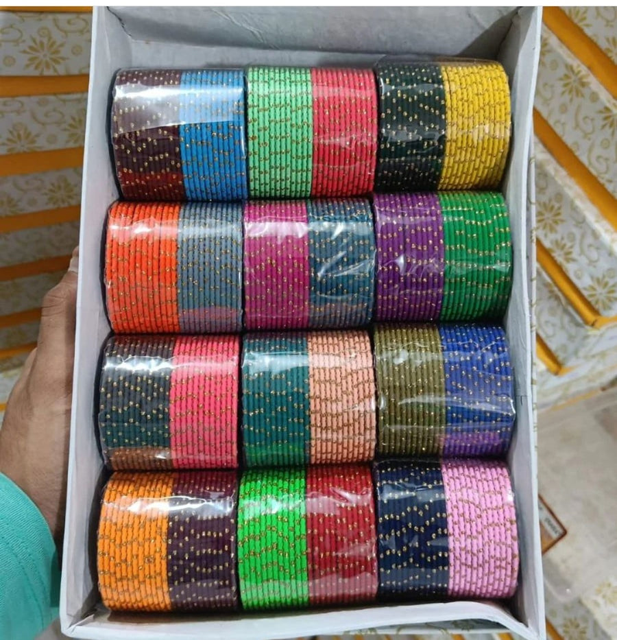 Matte dotted Bangles Combo Box