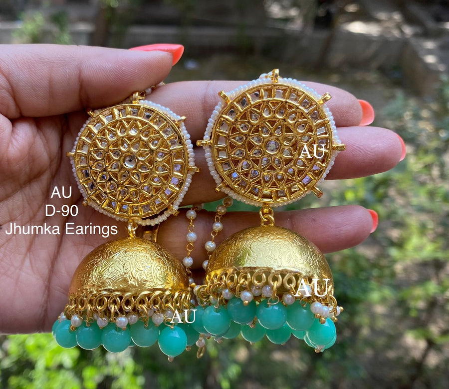 Kundan Jhumkas