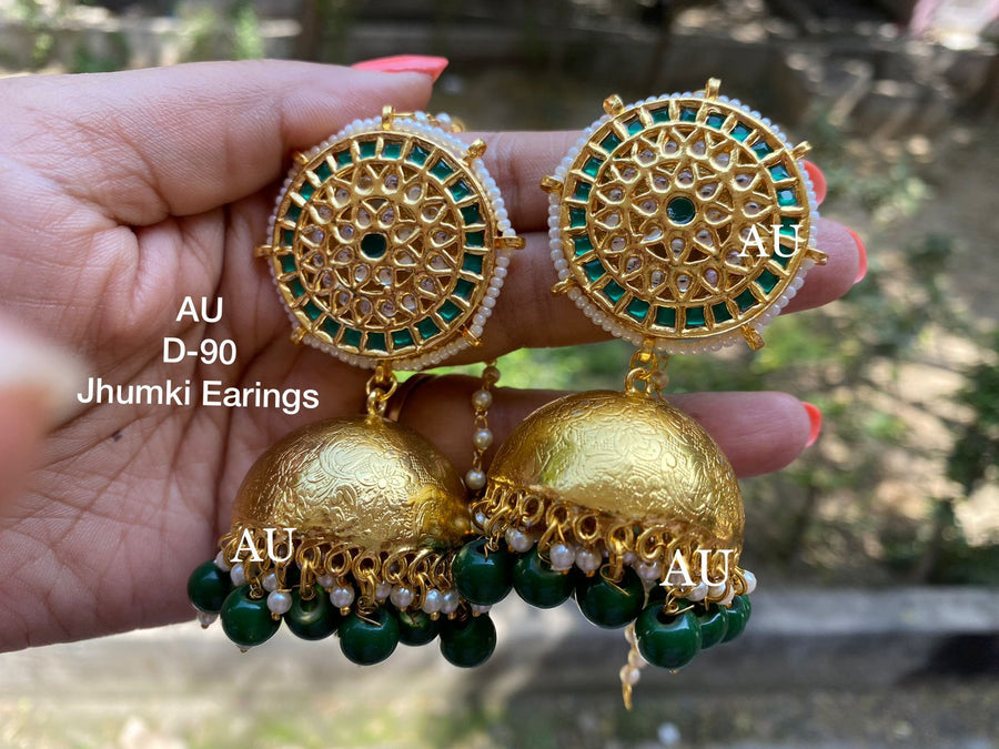 Kundan Jhumkas