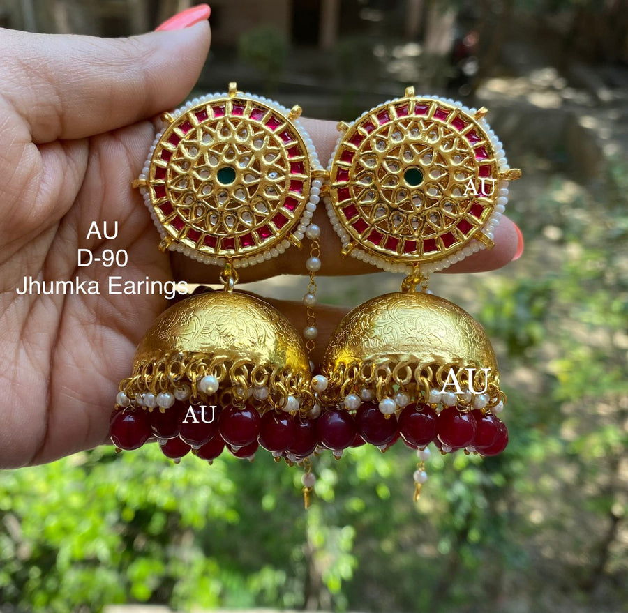Kundan Jhumkas